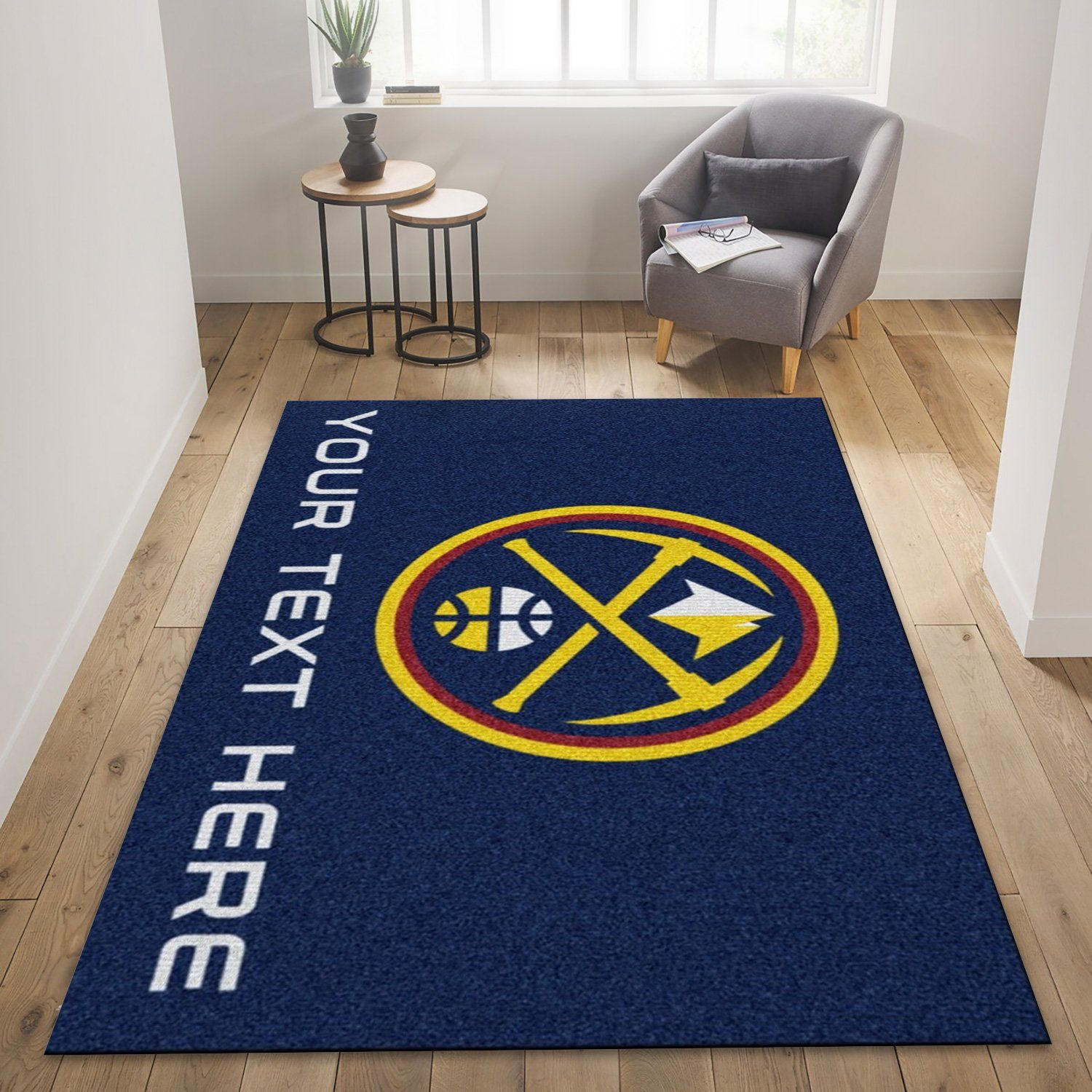 Denver Nuggets Customizable Area Rug NBA Rug Room Decor Denver Nuggets Customizable Area Rug NBA Rug Room Decor