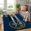 Denver Nuggets Team Logo Wooden Style Nice Gift NBA Rug Home Decor