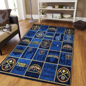 Denver Nuggets Team Logo NBA Living Room Carpet Rug Home Decor