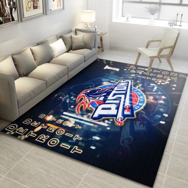 Detroit Pistons Gifts NBA Living Room Carpet Rug Home Decor