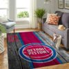 Detroit Pistons Team Logo Camouflage NBA Living Room Carpet Rug Home Decor