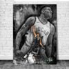 Giannis Antetokounmpo #34 Milwaukee Bucks NBA Poster Canvas Home Decor