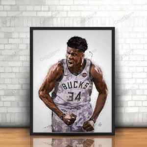 Giannis Antetokounmpo 34 Poster Canvas Home Decor