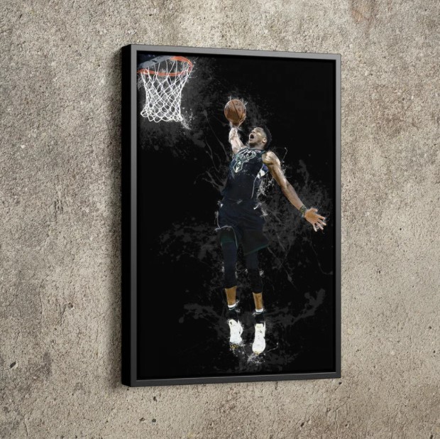 Giannis Antetokounmpo Dunk Poster Milwaukee Bucks NBA Poster Canvas Home Decor Giannis Antetokounmpo Dunk Poster Milwaukee Bucks NBA Poster Canvas Home Decor