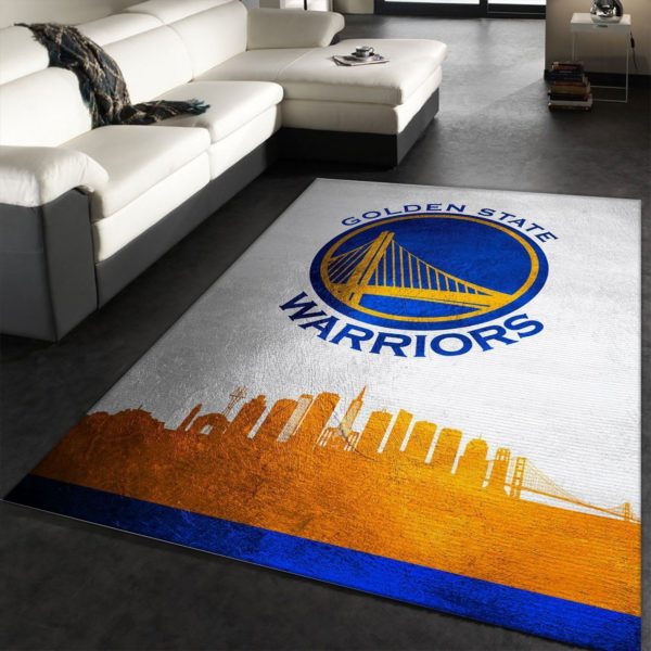 Golden State Warriors Skyline NBA Living Room Carpet Rug Home Decor