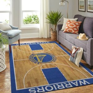 Golden State Warriors Team Logo Stadium NBA Living Room Carpet Rug Home Decor