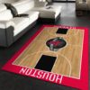 Houston Rockets Basketball And Stadium NBA Rug Home Decor