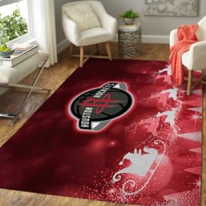 Houston Rockets Basketball Christmas NBA Living Room Carpet Rug Home Decor