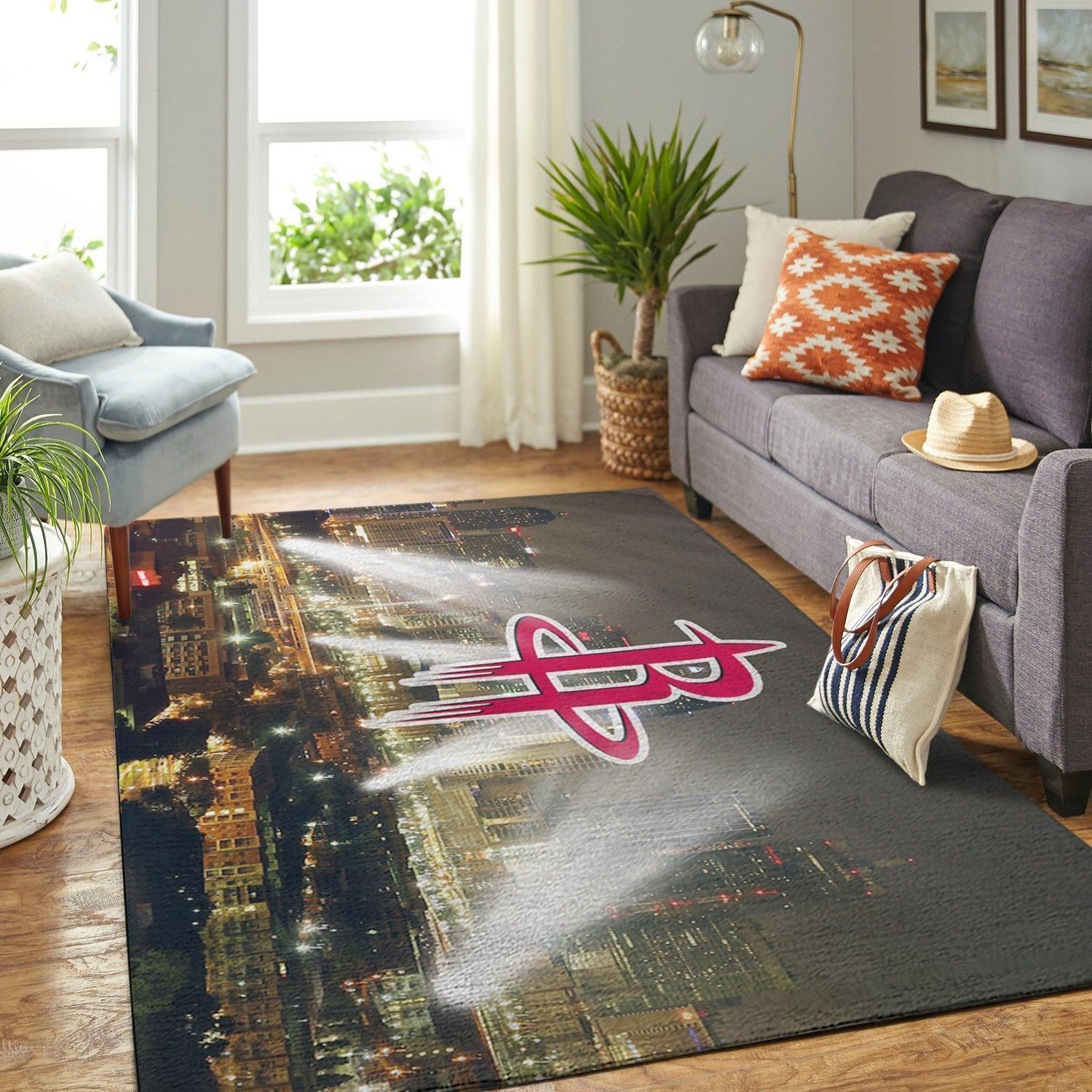 Houston Rockets Basketball Team Logo NBA Rug Home Decor Houston Rockets Basketball Team Logo NBA Rug Home Decor