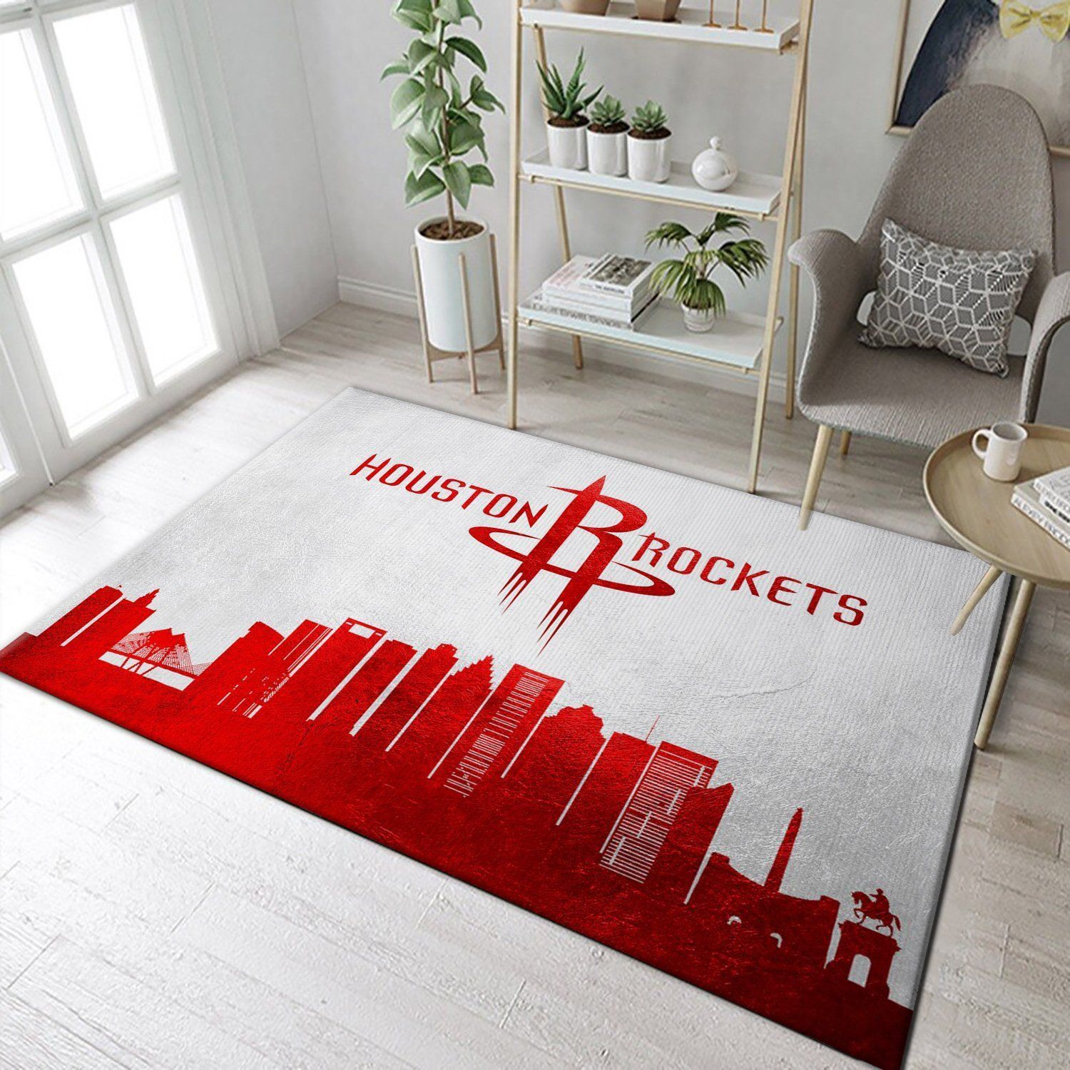 Houston Rockets Skyline NBA Living Room Carpet Rug Home Decor Houston Rockets Skyline NBA Living Room Carpet Rug Home Decor