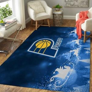 Indiana Pacers Christmas Basketball NBA Rug Home Decor