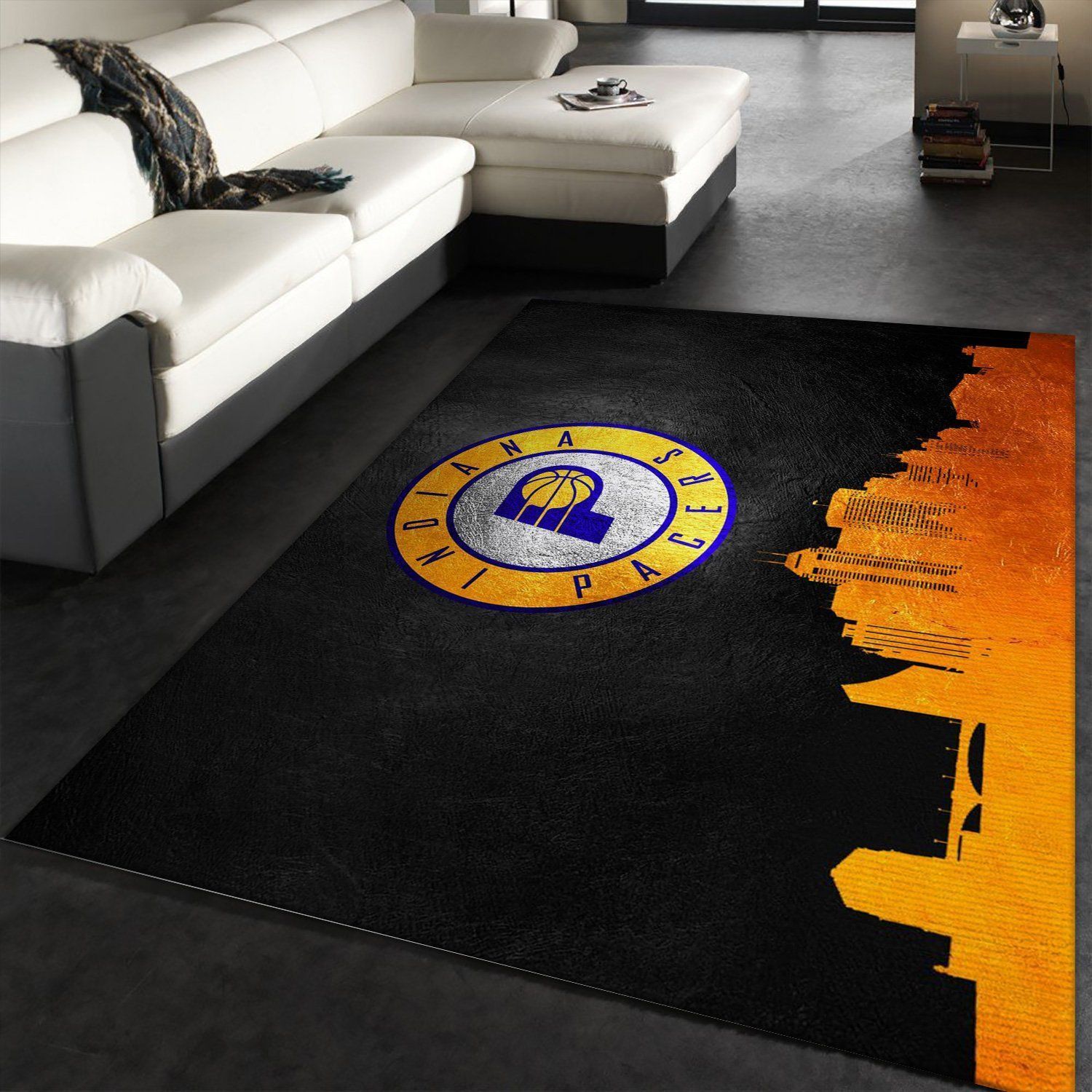 Indiana Pacers Skyline NBA Living Room Carpet Rug Home Decor Indiana Pacers Skyline NBA Living Room Carpet Rug Home Decor
