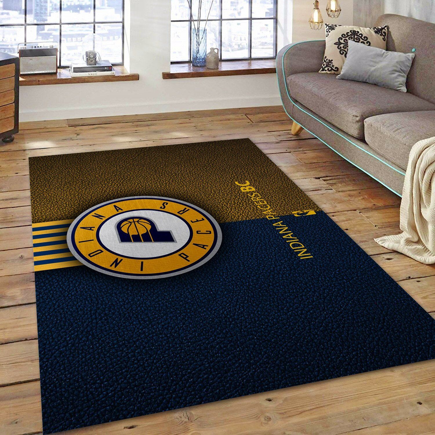 Indiana Pacers Team Logo NBA Living Room Carpet Rug Home Decor Indiana Pacers Team Logo NBA Living Room Carpet Rug Home Decor