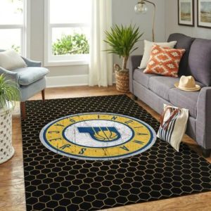Indiana Pacers Team Logo Net NBA Rug Home Decor