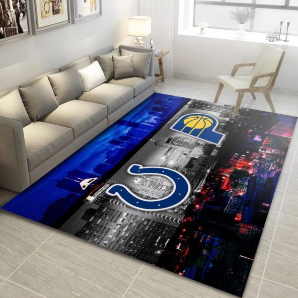 Indianapolis City Sports Team Rug Home Decor