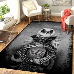 Jack Skellington San Antonio Spurs NBA Rug Home Decor