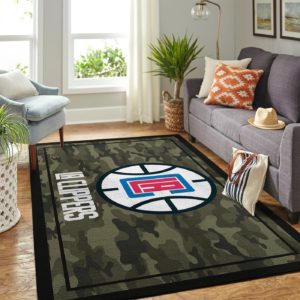 LA Clippers Team Logo Camouflage NBA Living Room Carpet Rug Home Decor