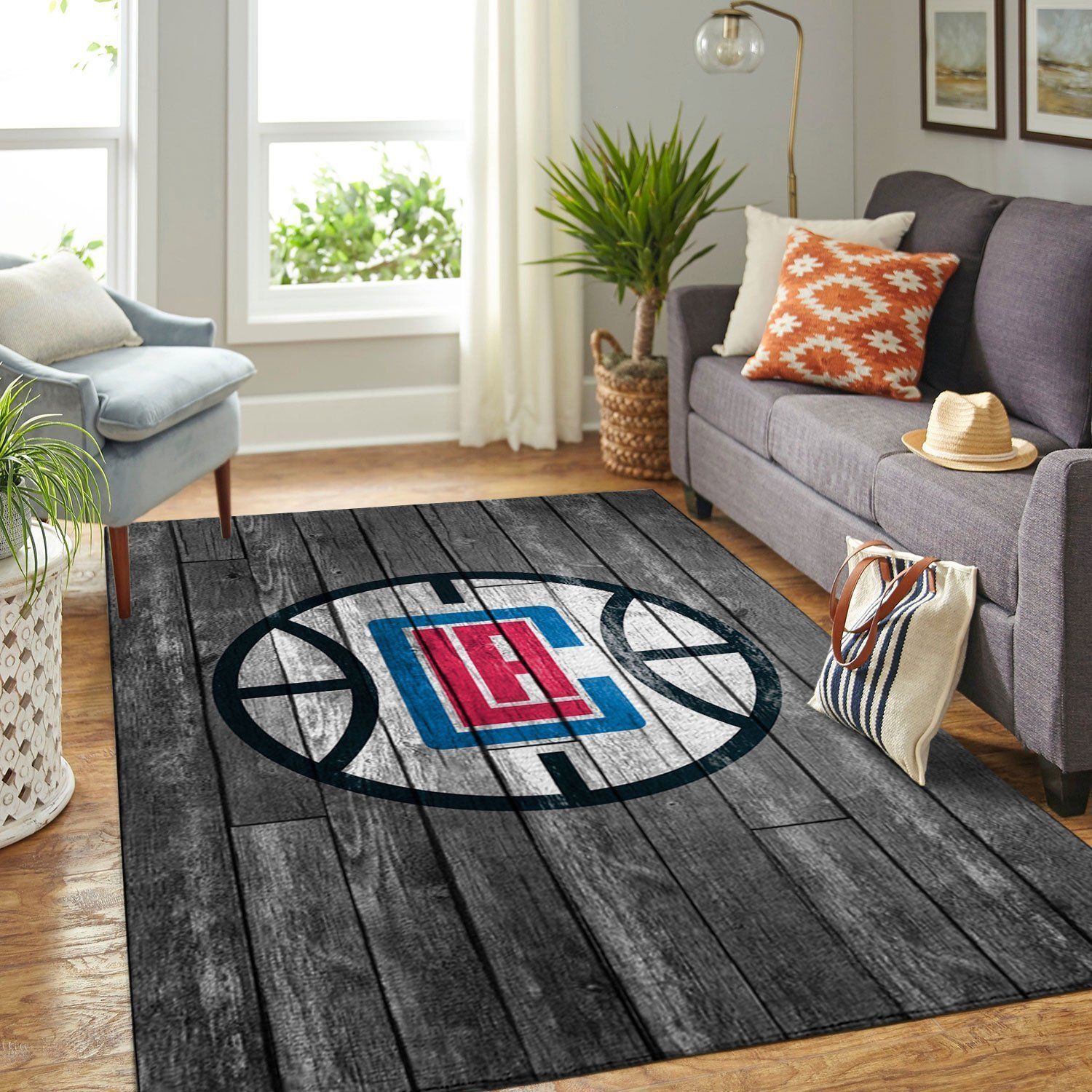 LA Clippers Team Logo Grey Wooden Style Nice Gift NBA Living Room Carpet Rug Home Decor LA Clippers Team Logo Grey Wooden Style Nice Gift NBA Living Room Carpet Rug Home Decor