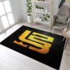 Lebron James Black Gold NBA Rug Home Decor