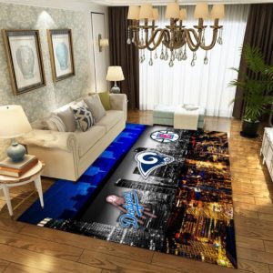 Los Angeles City Sports NBA Living Room Carpet Rug Home Decor