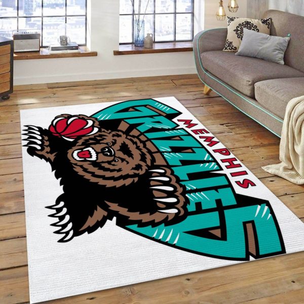 Memphis Grizzlies Logo Nice Gifts NBA Living Room Carpet Rug Home Decor
