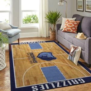 Memphis Grizzlies Team Logo Stadium NBA Living Room Carpet Rug Home Decor