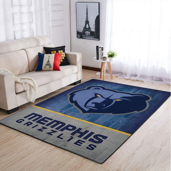 Memphis Grizzlies Team Logo Style Nice Gift NBA Rug Home Decor