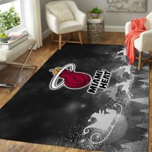 Miami Heat Christmas NBA Rug Home Decor