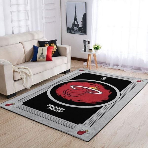 Miami Heat Team Logo Gifts NBA Rug Home Decor