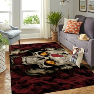 Miami Heat Team Logo Skull Style Nice Gift NBA Living Room Carpet Rug Home Decor