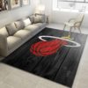 Miami Heat Team Logo Christmas NBA Living Room Carpet Rug Home Decor
