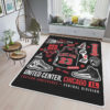 Chicago Bulls Team Logo Skyline Black And White NBA Rug Home Decor
