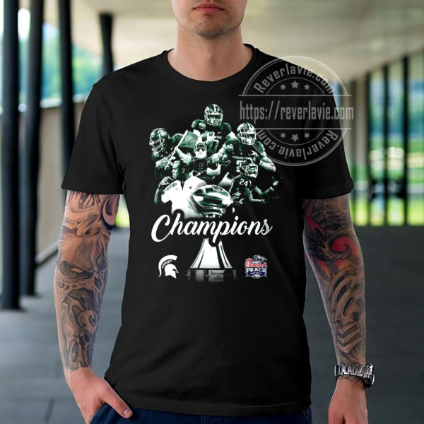 Michigan State Spartans 2021 2022 Champions New Design Peach Bowl T-Shirt