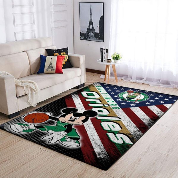 Mickey Mouse Disney Boston Celtics NBA Rug Home Decor