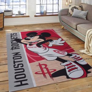 Mickey Mouse Disney Houston Rockets Basketball NBA Rug Home Decor
