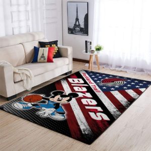 Mickey Mouse Disney Portland Trailblazers NBA Rug Home Decor