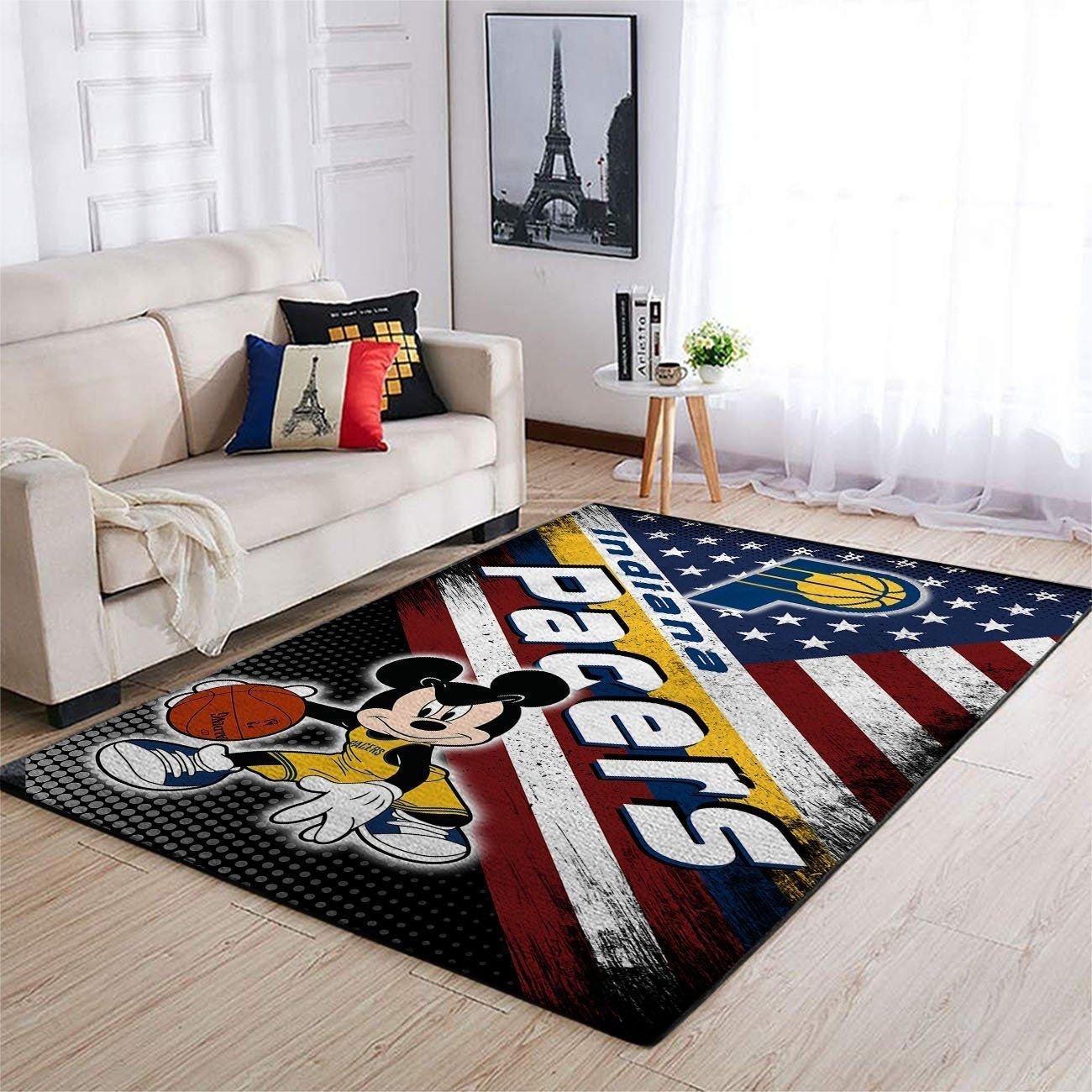 Mickey Mouse Indiana Pacers NBA Living Room Carpet Rug Home Decor Mickey Mouse Indiana Pacers NBA Living Room Carpet Rug Home Decor