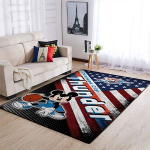 Mickey Mouse Oklahoma City Thunder NBA Living Room Carpet Rug Home Decor