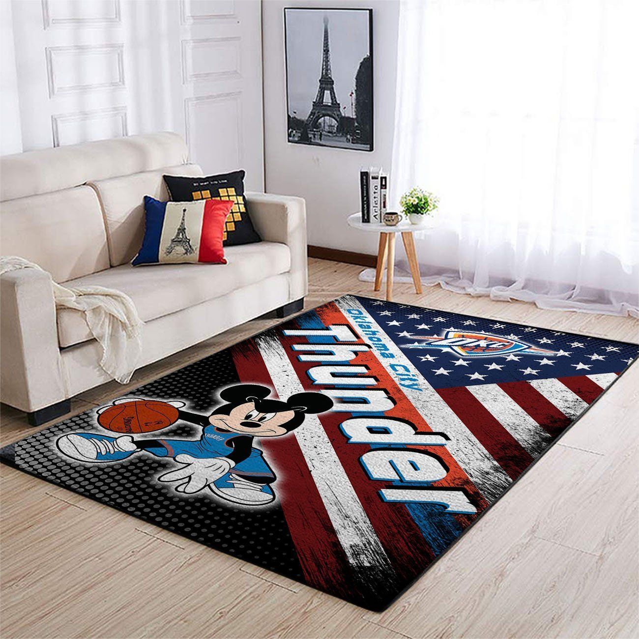 Mickey Mouse Oklahoma City Thunder NBA Living Room Carpet Rug Home Decor Mickey Mouse Oklahoma City Thunder NBA Living Room Carpet Rug Home Decor