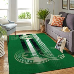 Milwaukee Bucks Team Logo Gift NBA Living Room Carpet Rug Home Decor