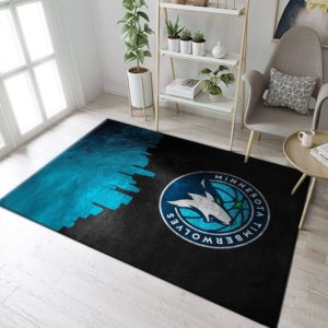 Minnesota Timberwolves Skyline NBA Living Room Carpet Rug Home Decor