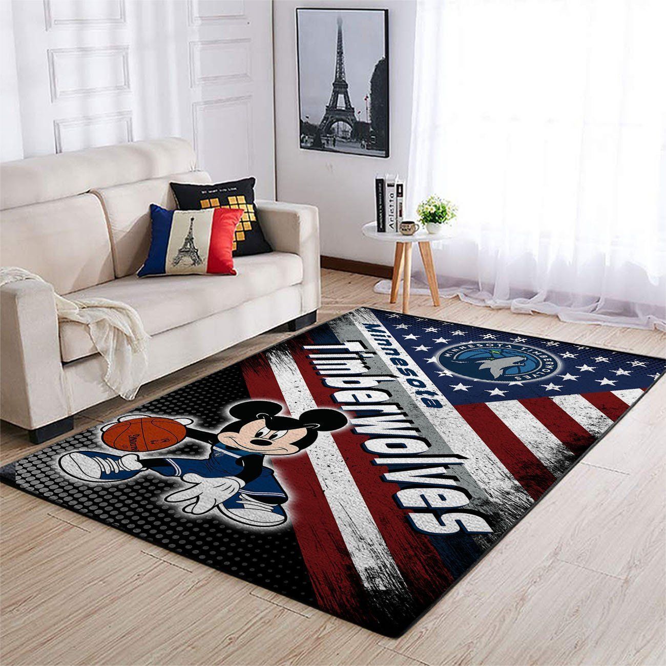 Minnesota Timberwolves Team Logo Mickey US Style Nice Gift NBA Living Room Carpet Rug Home Decor Minnesota Timberwolves Team Logo Mickey US Style Nice Gift NBA Living Room Carpet Rug Home Decor