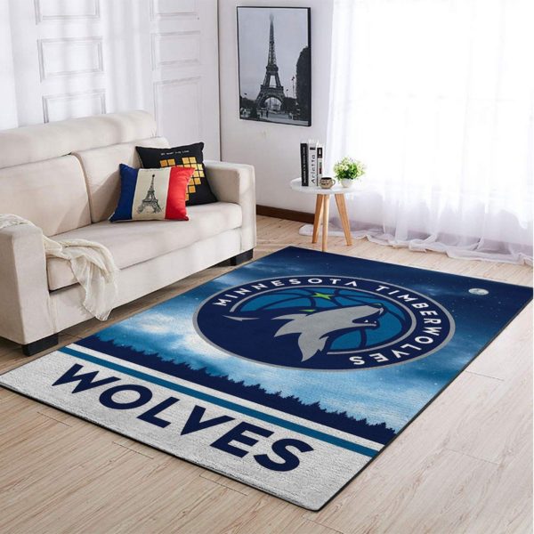 Minnesota Timberwolves Team Logo Style Nice Gift NBA Rug Home Decor