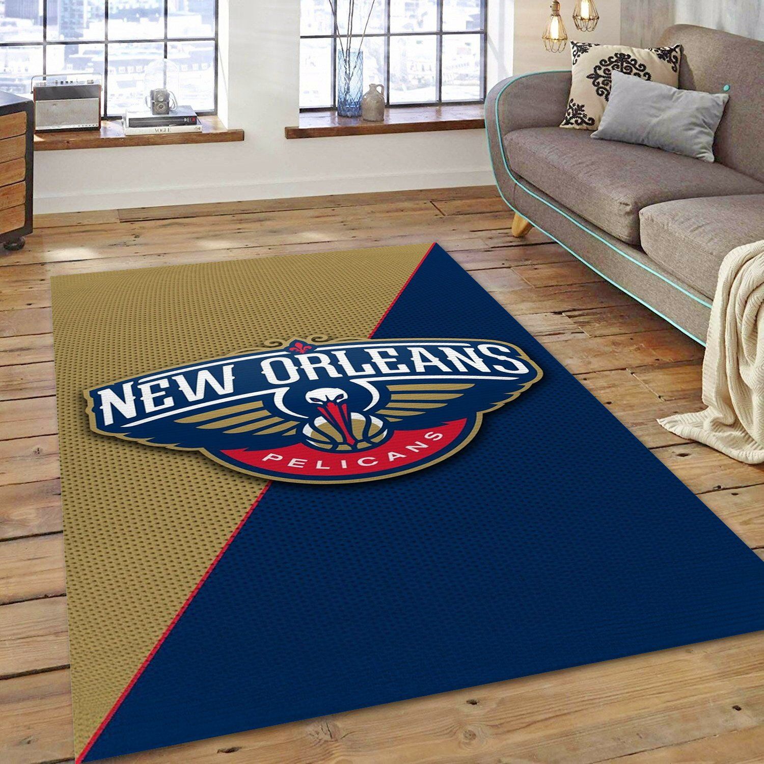 New Orleans Pelicans Team NBA Living Room Carpet Rug Home Decor New Orleans Pelicans Team NBA Living Room Carpet Rug Home Decor