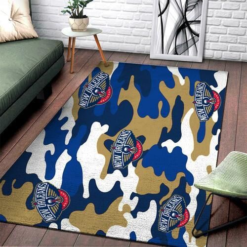 New Orleans Pelicans Basketball Camouflage NBA Living Room Carpet Rug Home Decor New Orleans Pelicans Basketball Camouflage NBA Living Room Carpet Rug Home Decor