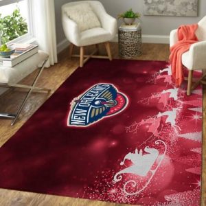 New Orleans Pelicans Christmas NBA Rug Home Decor