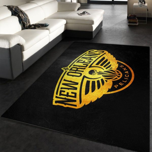 New Orleans Pelicans Logo Nice NBA Living Room Carpet Rug Home Decor