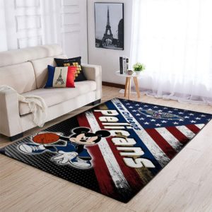 New Orleans Pelicans Team Logo Mickey Us Style Nice Gift NBA Living Room Carpet Rug Home Decor