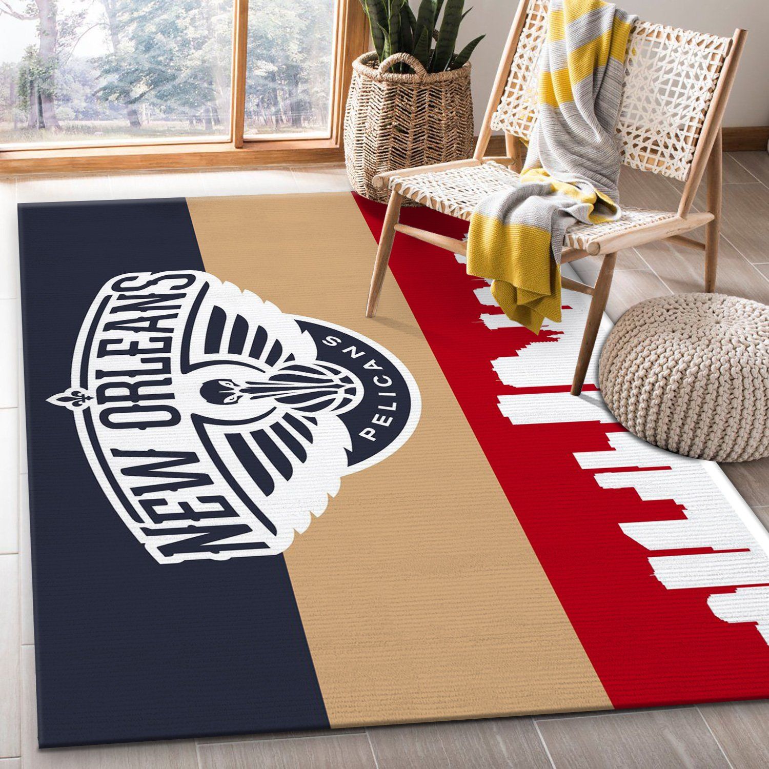 New Orleans Pelicans Team Logo NBA Living Room Carpet Rug Home Decor New Orleans Pelicans Team Logo NBA Living Room Carpet Rug Home Decor