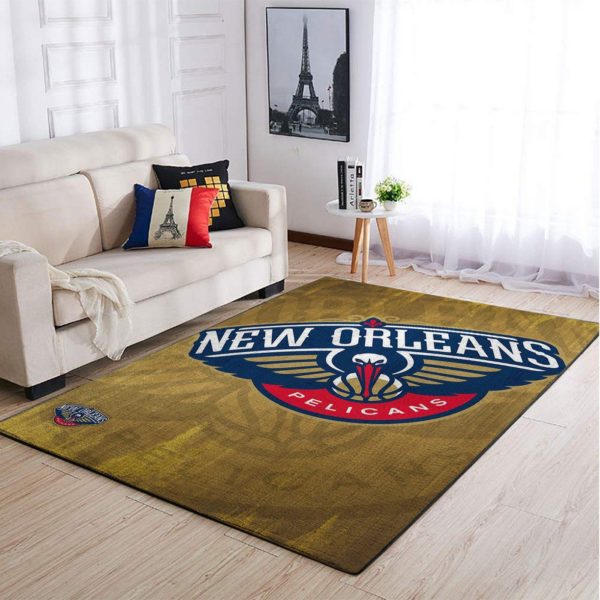 New Orleans Pelicans Team Logo Style Nice Gift NBA Living Room Carpet Rug Home Decor